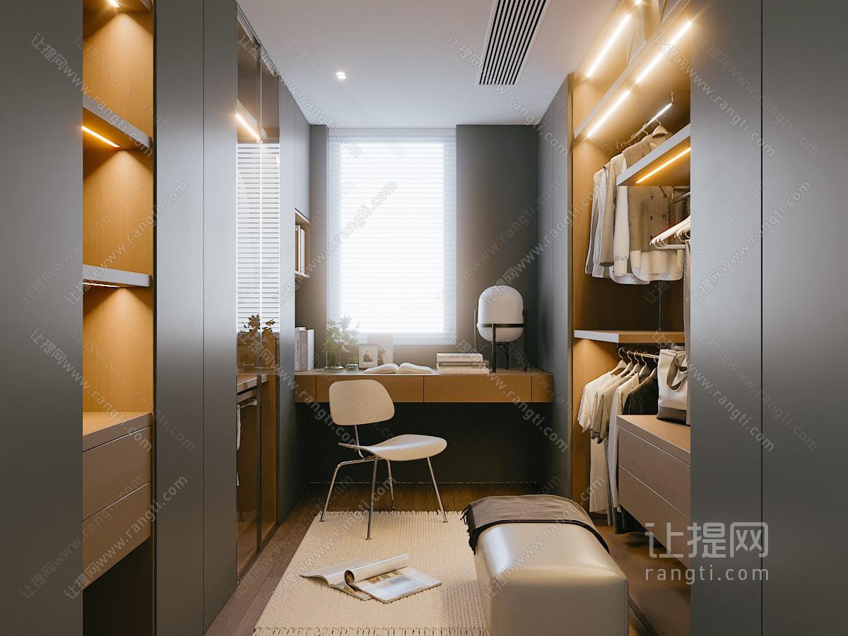 现代衣帽间 更衣间