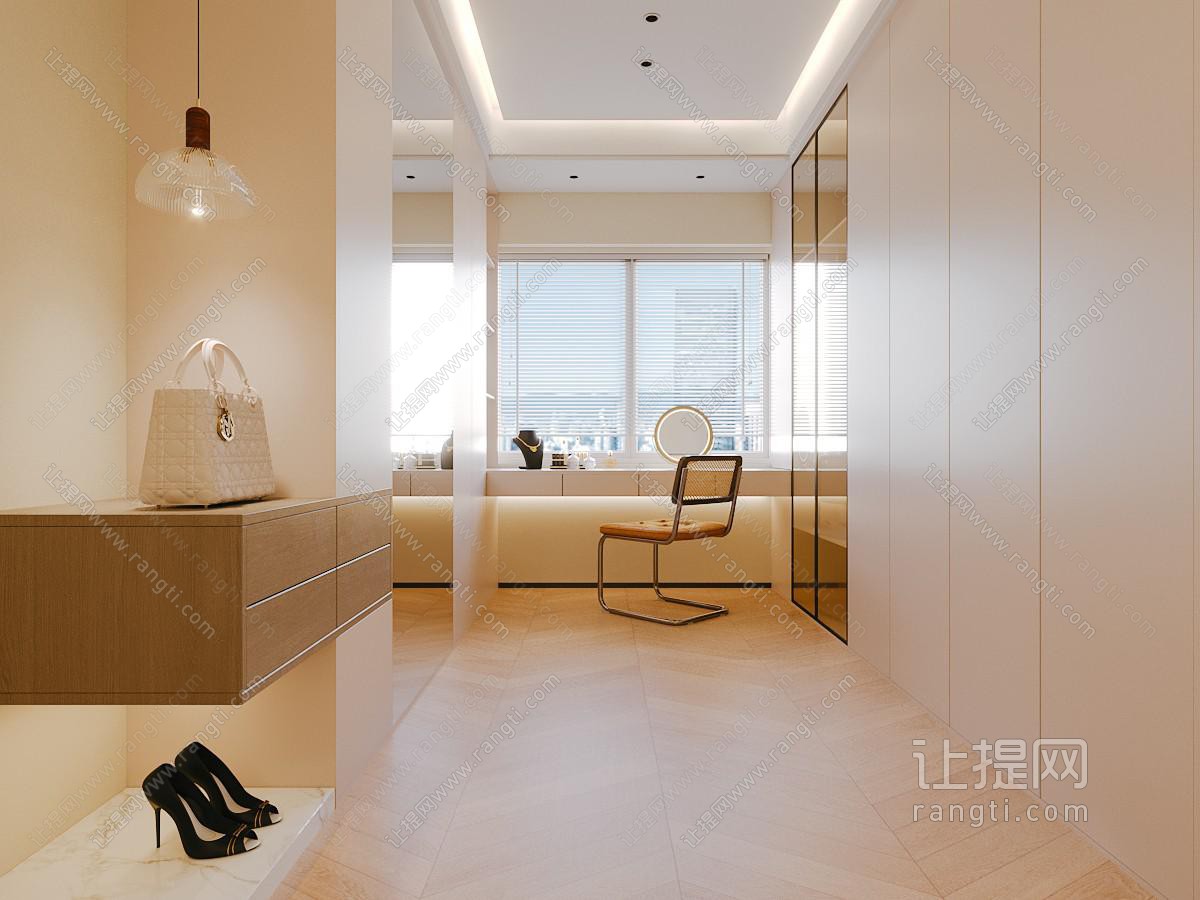 现代极简衣帽间