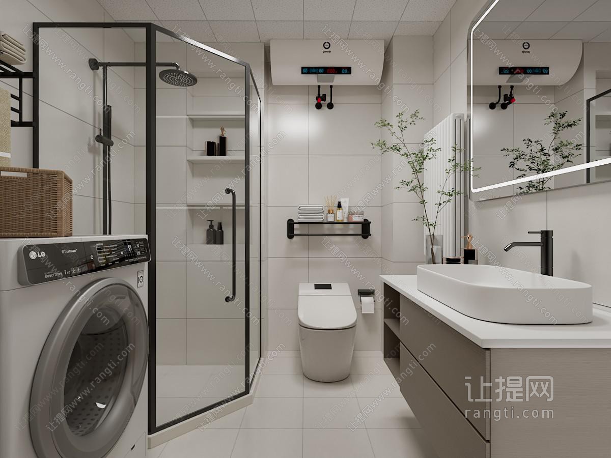 现代卫生间 干湿分离
