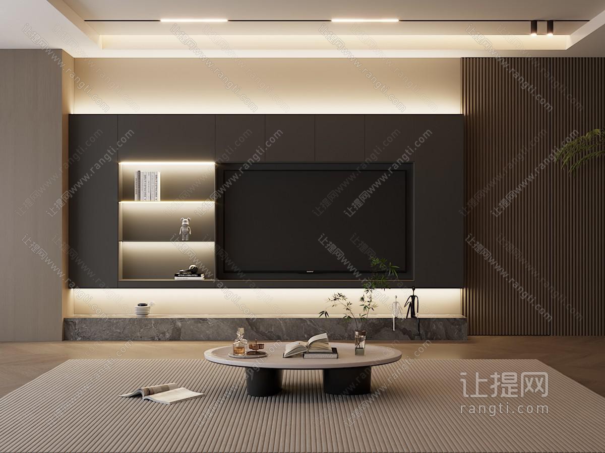 现代电视背景墙