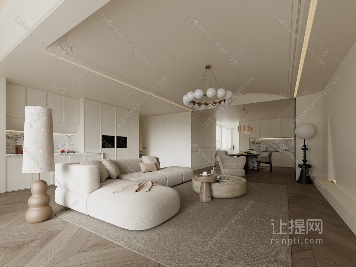 法式客厅餐厅