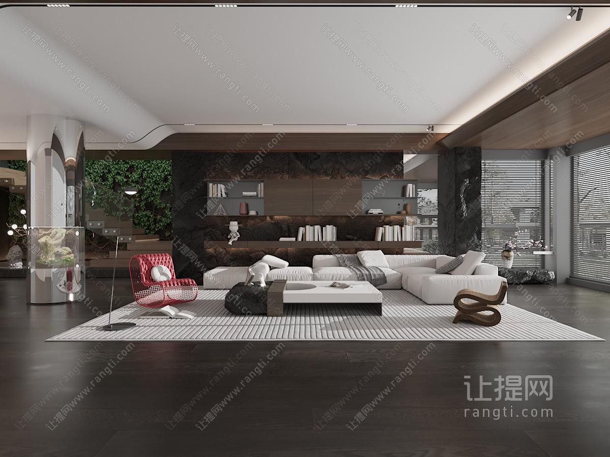 高级灰复式客厅