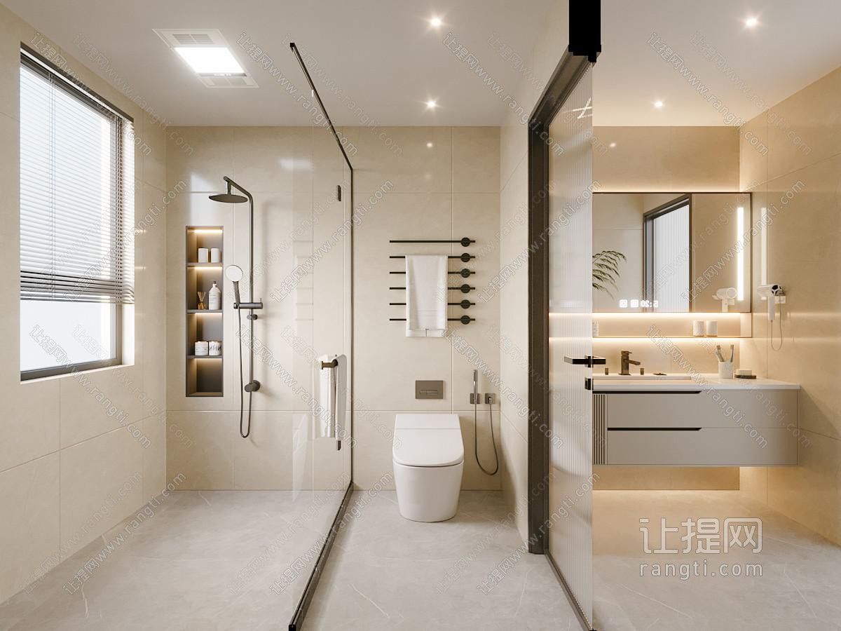 现代卫生间 洗手间