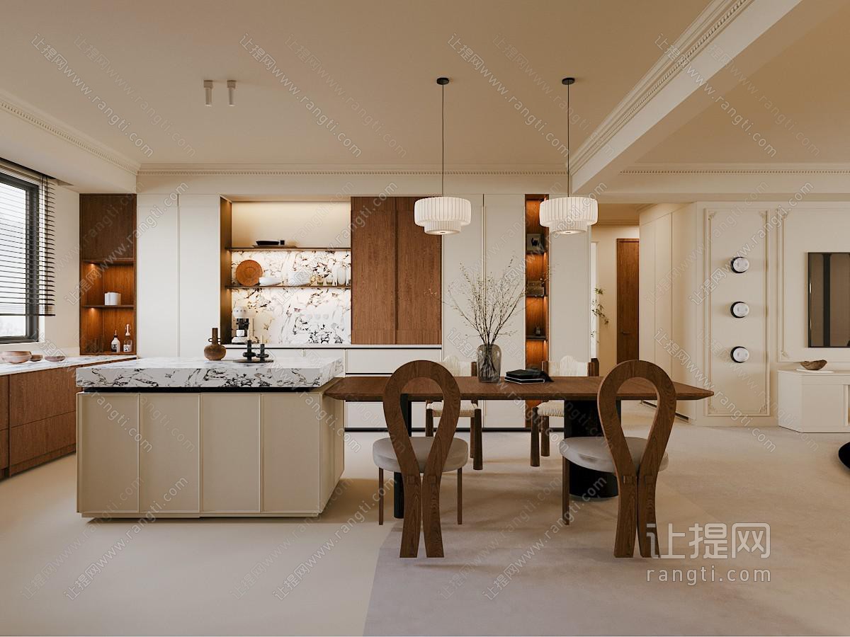 法式中古客厅餐厅