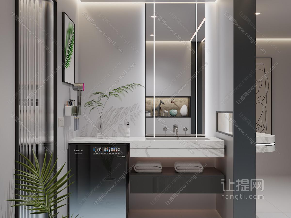 现代 卫生间