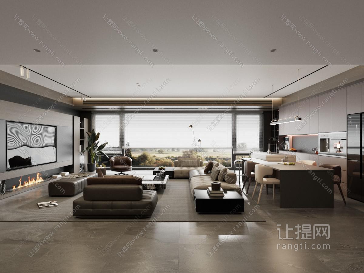 意式客厅餐厅