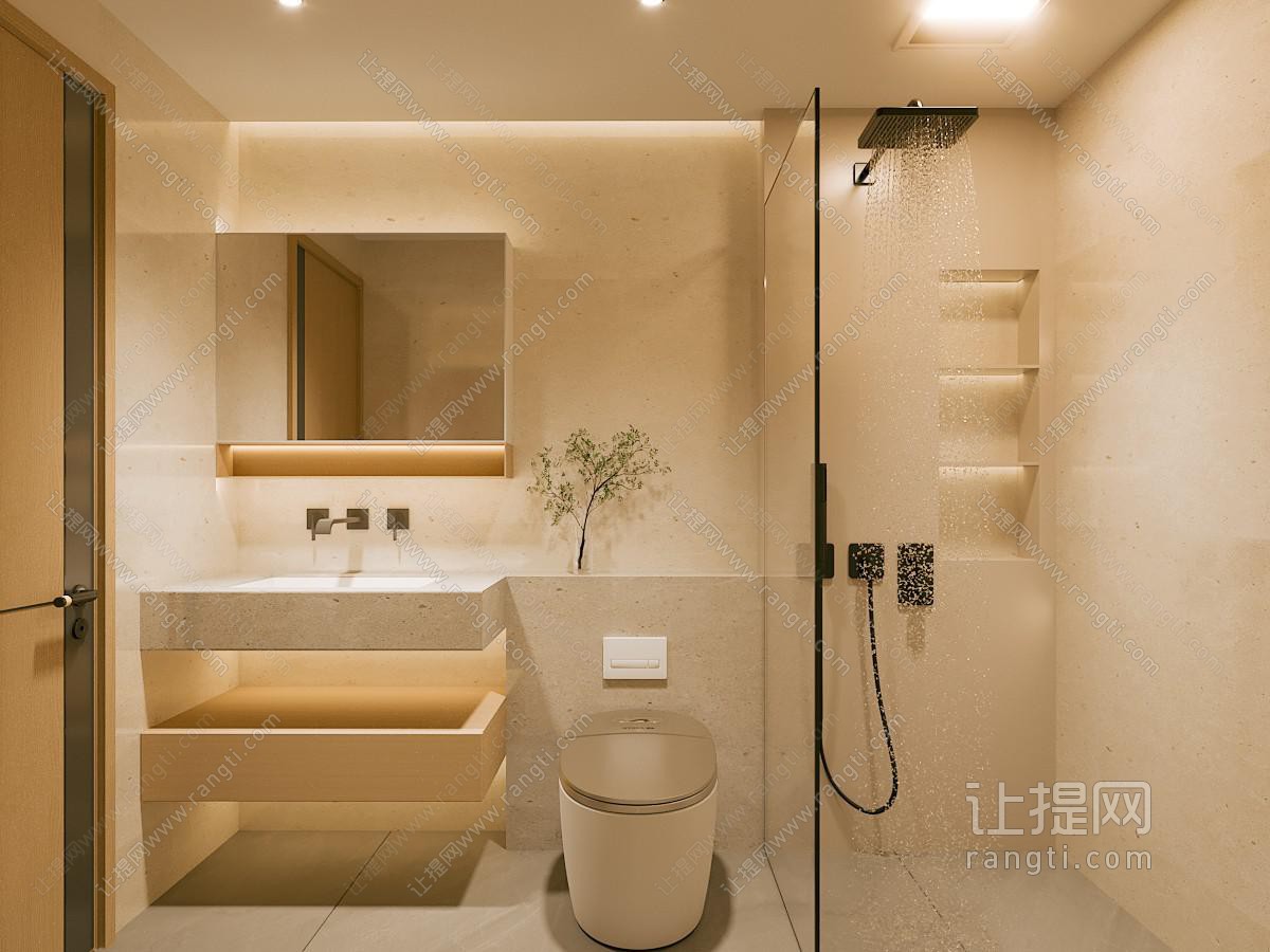侘寂风卫生间 浴室