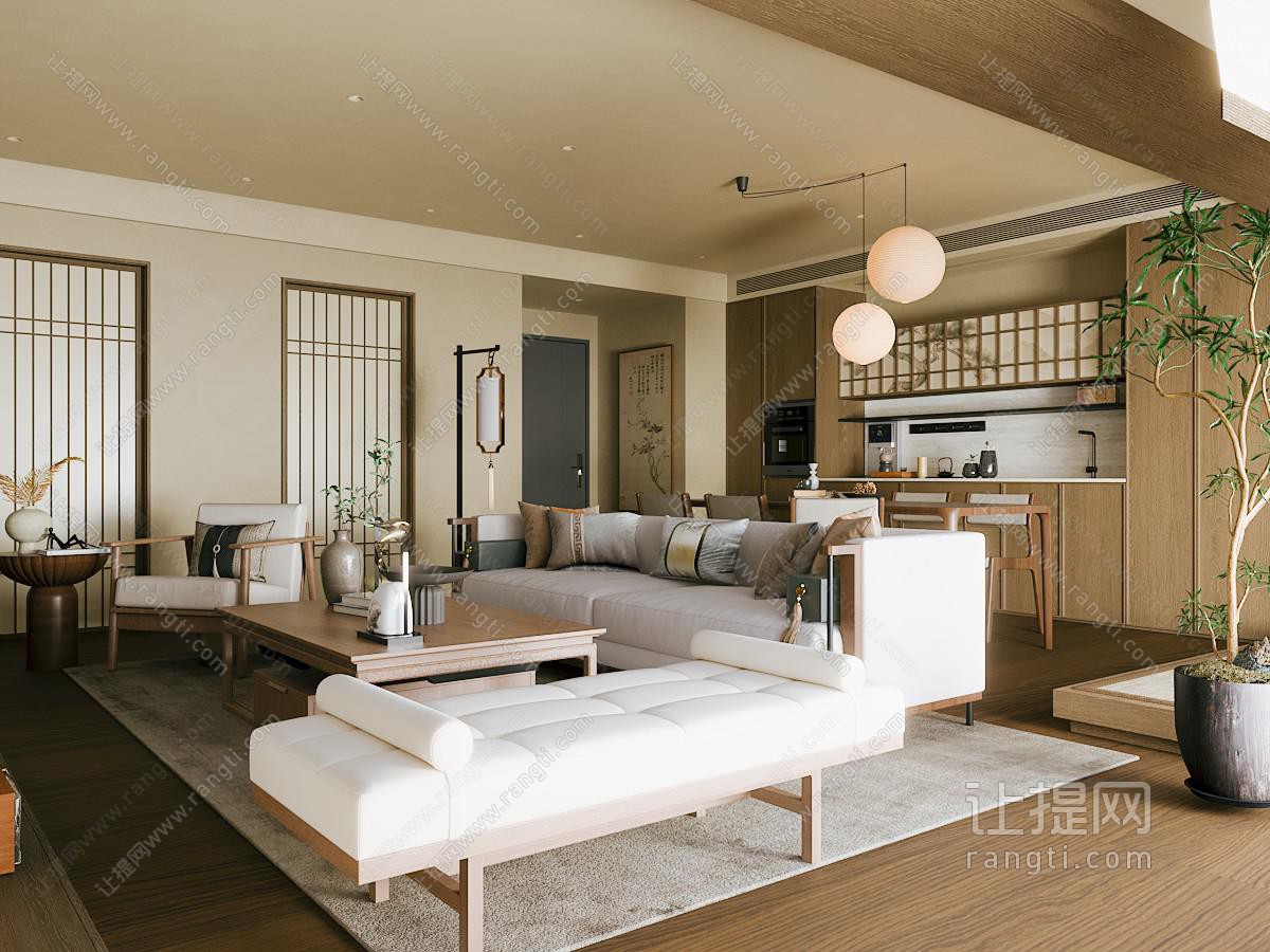新中式家居客厅