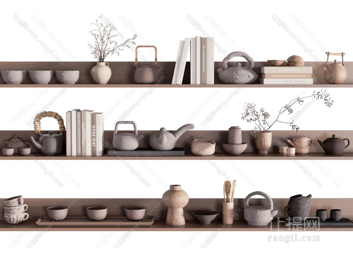 侘寂风茶具 茶壶 茶盘 茶杯
