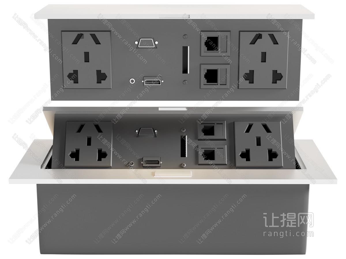 现代安全插座 多用途办公桌面插座