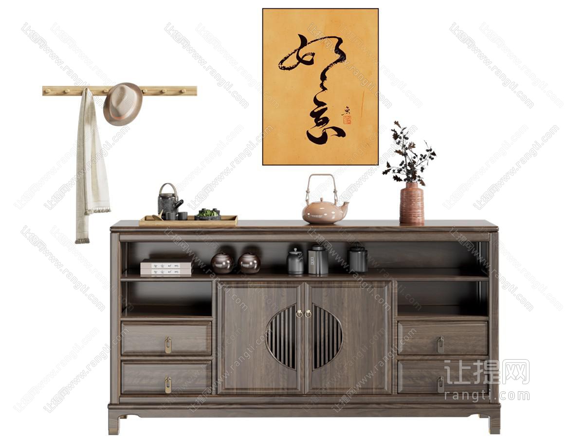 新中式中古餐边柜