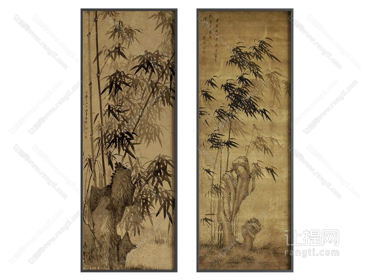 竹林风景装饰画 挂画