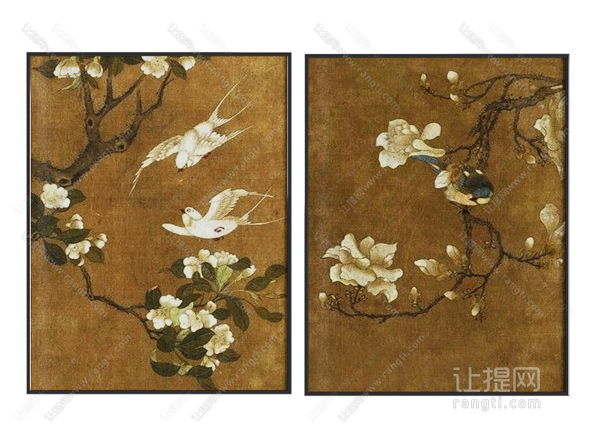 新中式花鸟画 装饰挂画