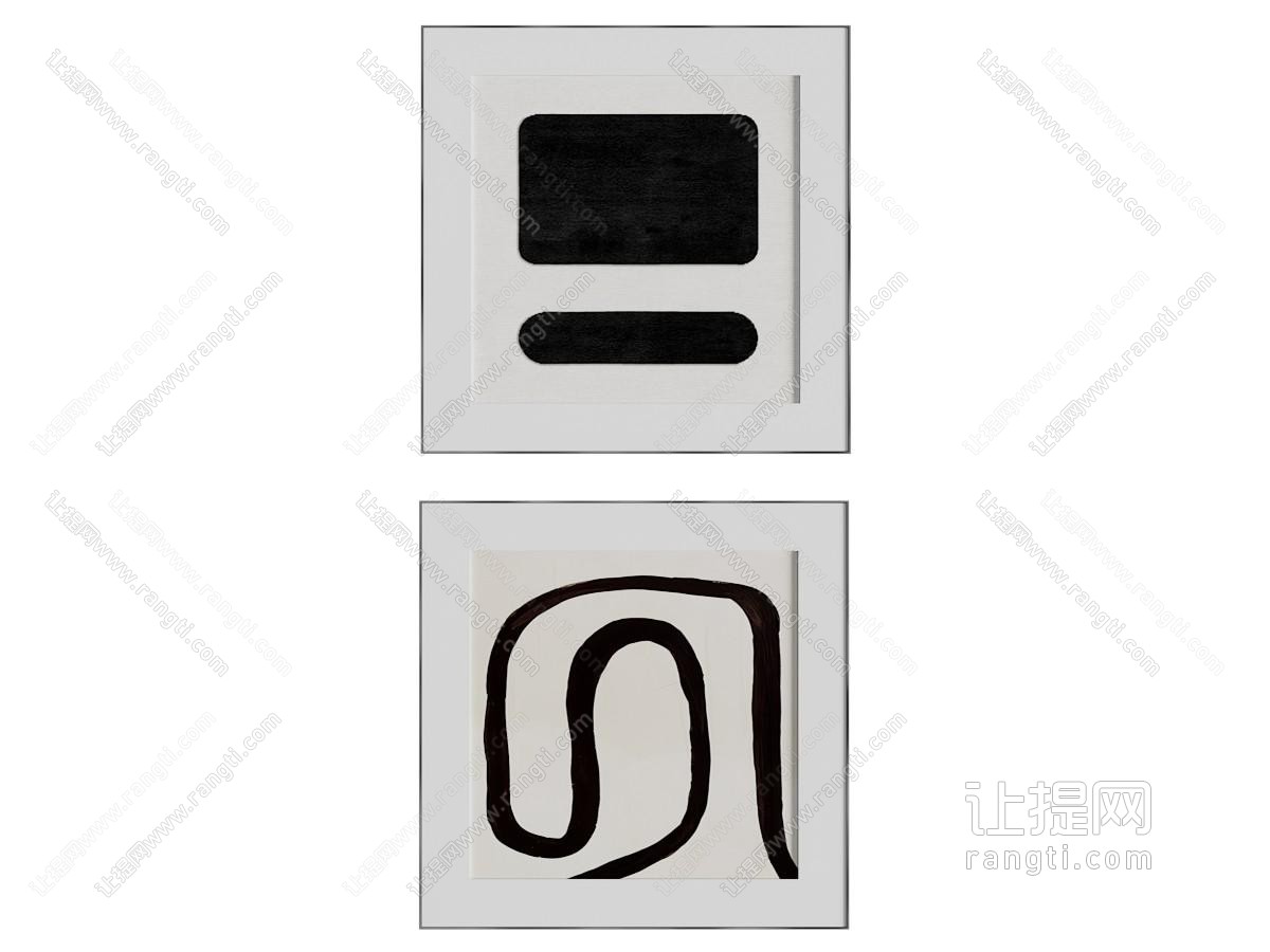 现代装饰画 挂画 黑白画
