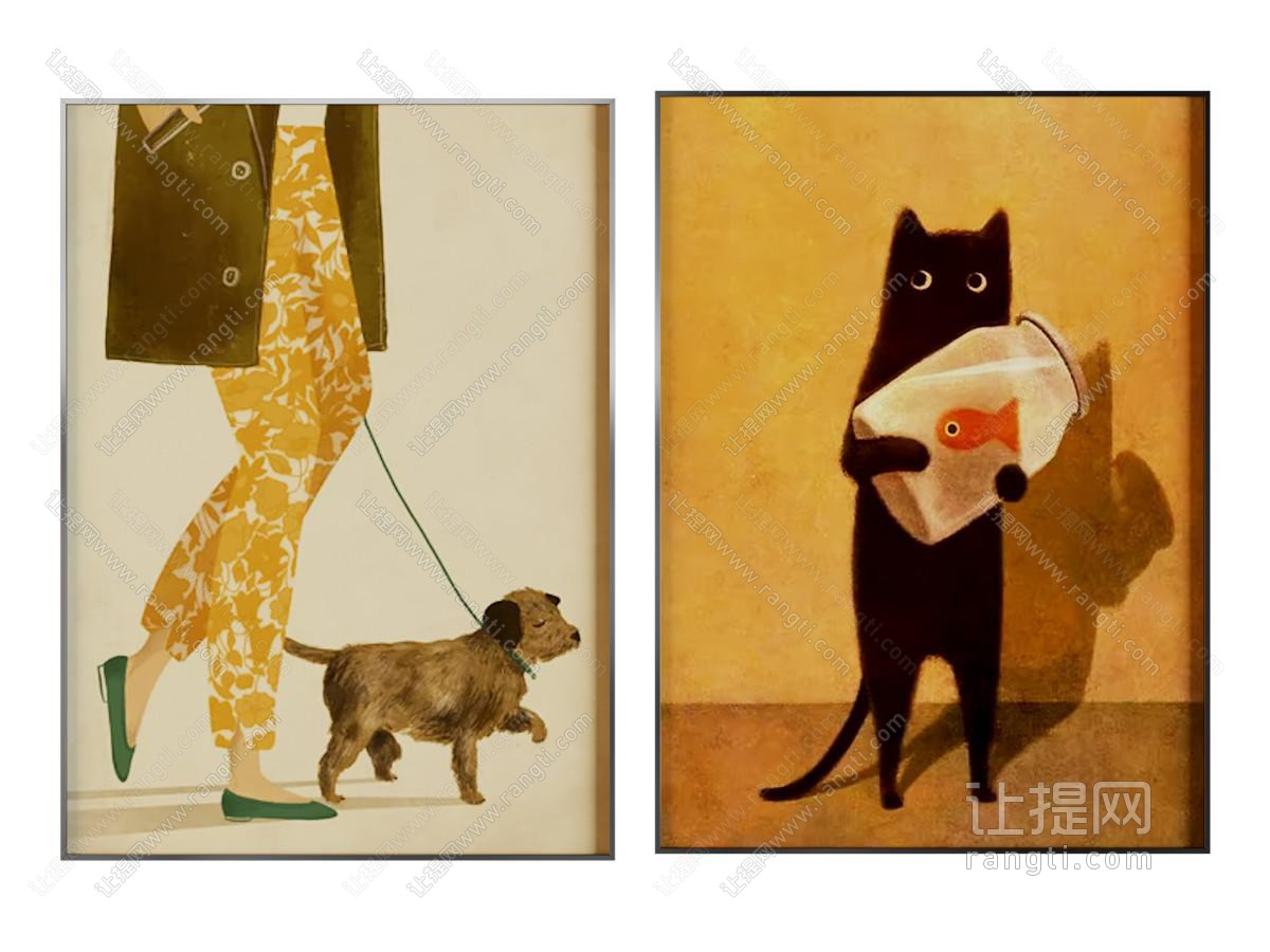 现代简约抽象装饰画
