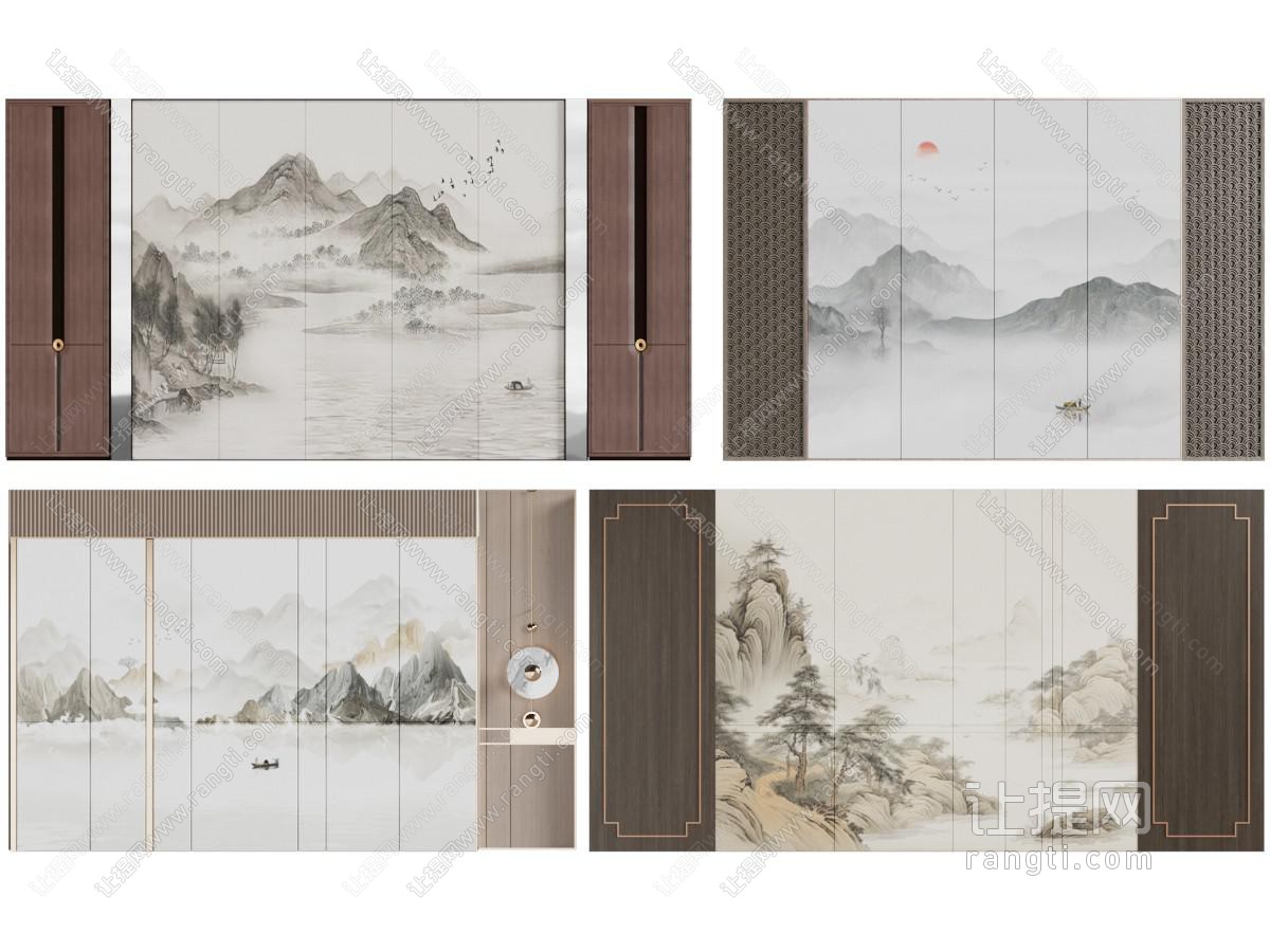 新中式背景板