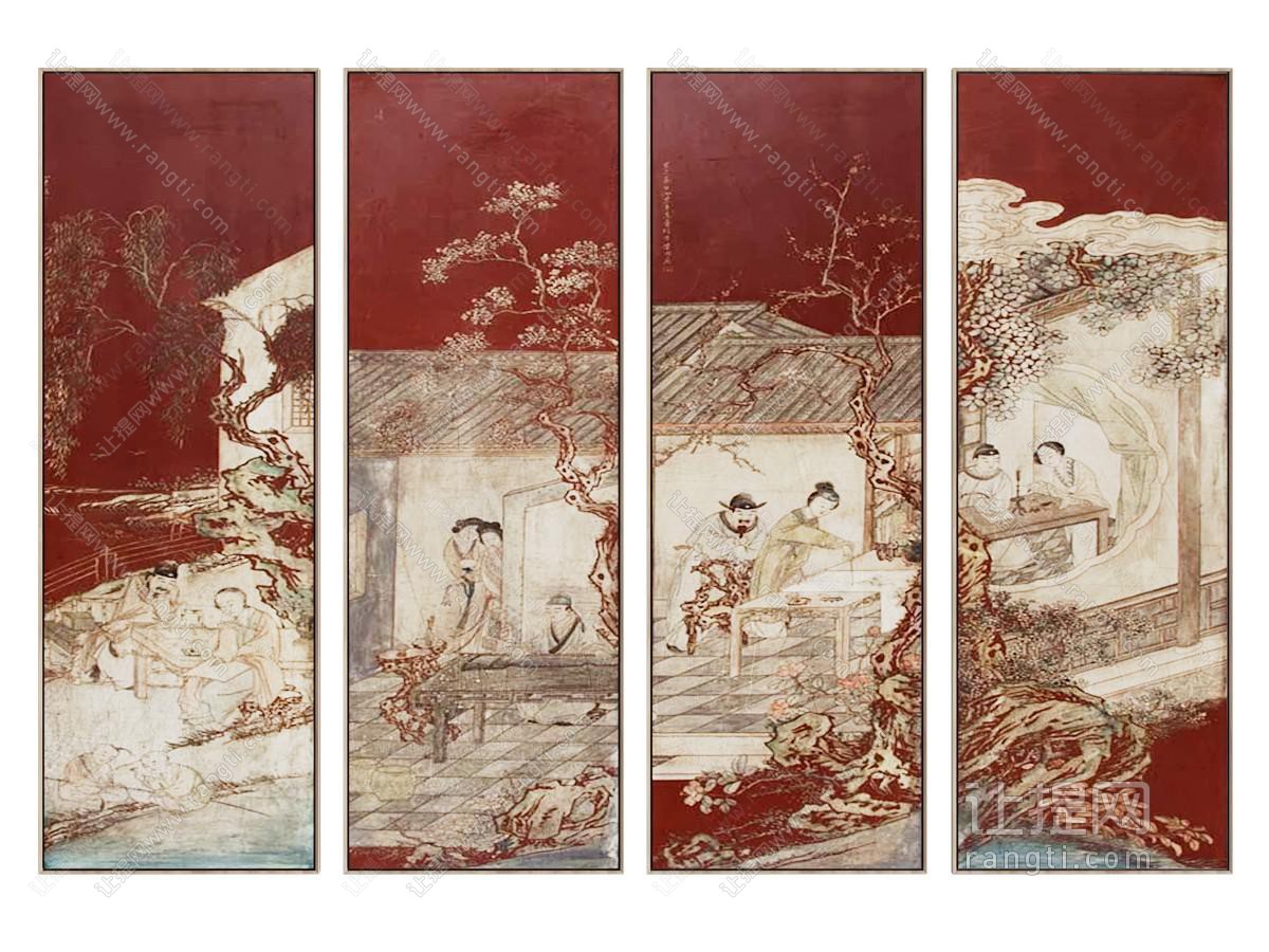 新中式装饰画 人物画