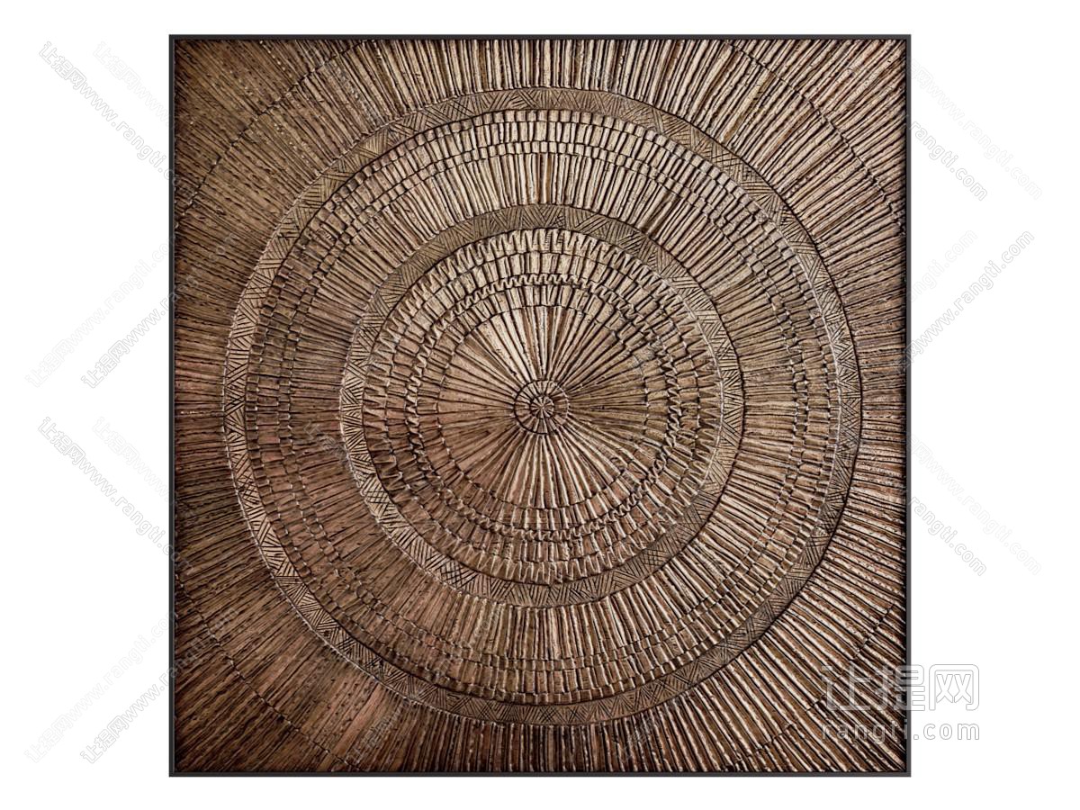 中古风装饰画 挂画 肌理画