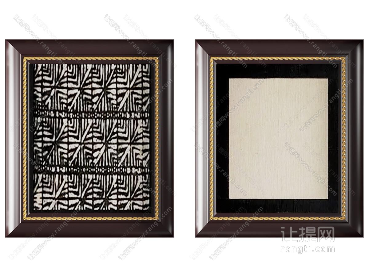 中古风装饰画 肌理画