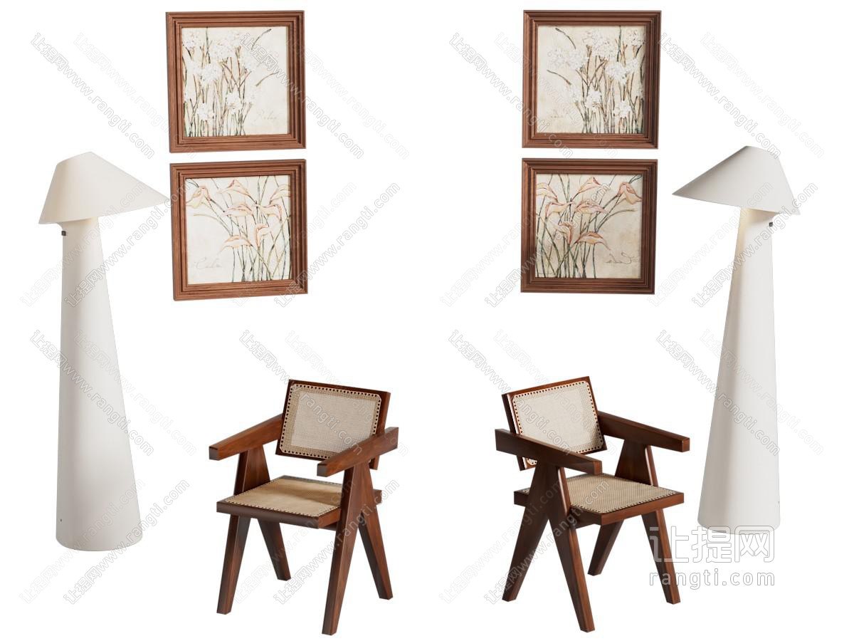 中古风植物画 装饰画