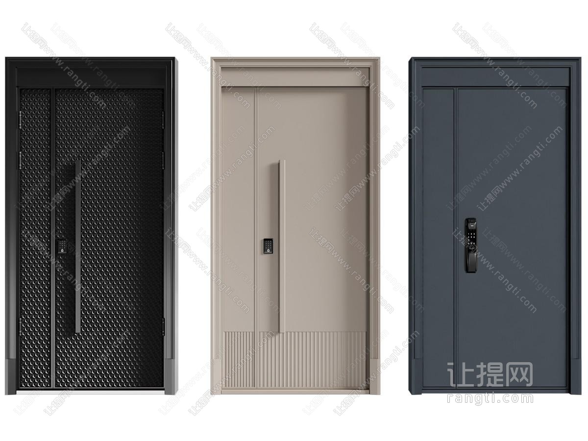 现代入户门 平开门