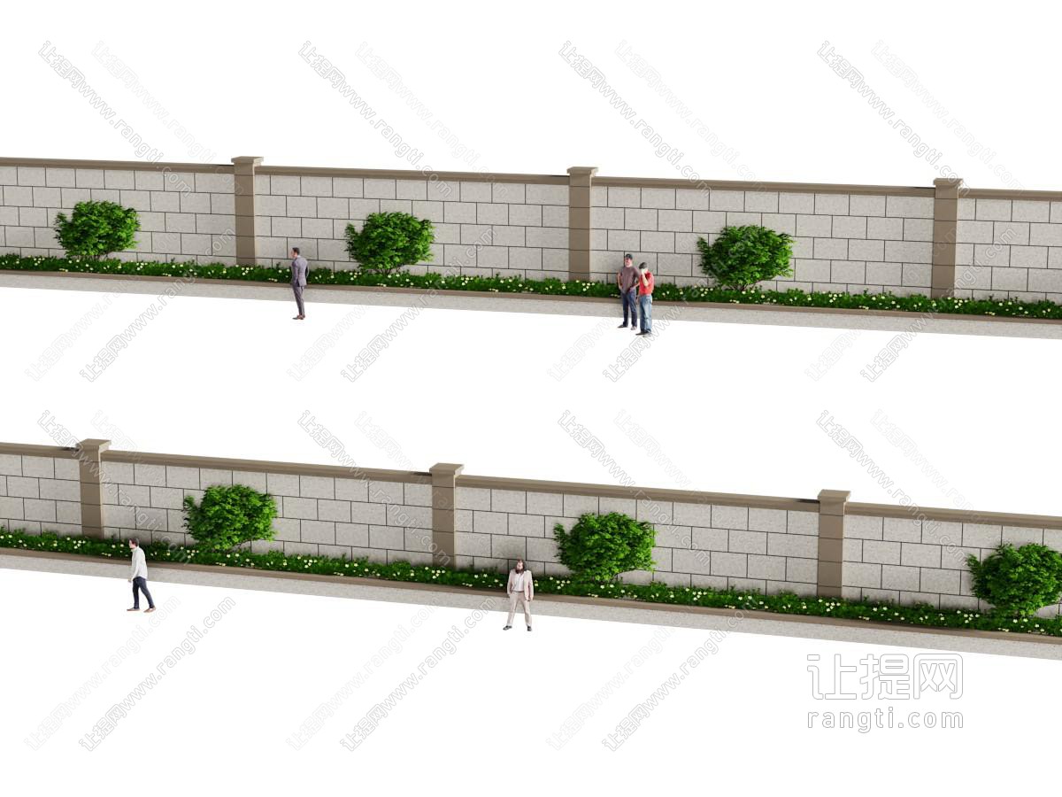 现代景观围墙 围挡