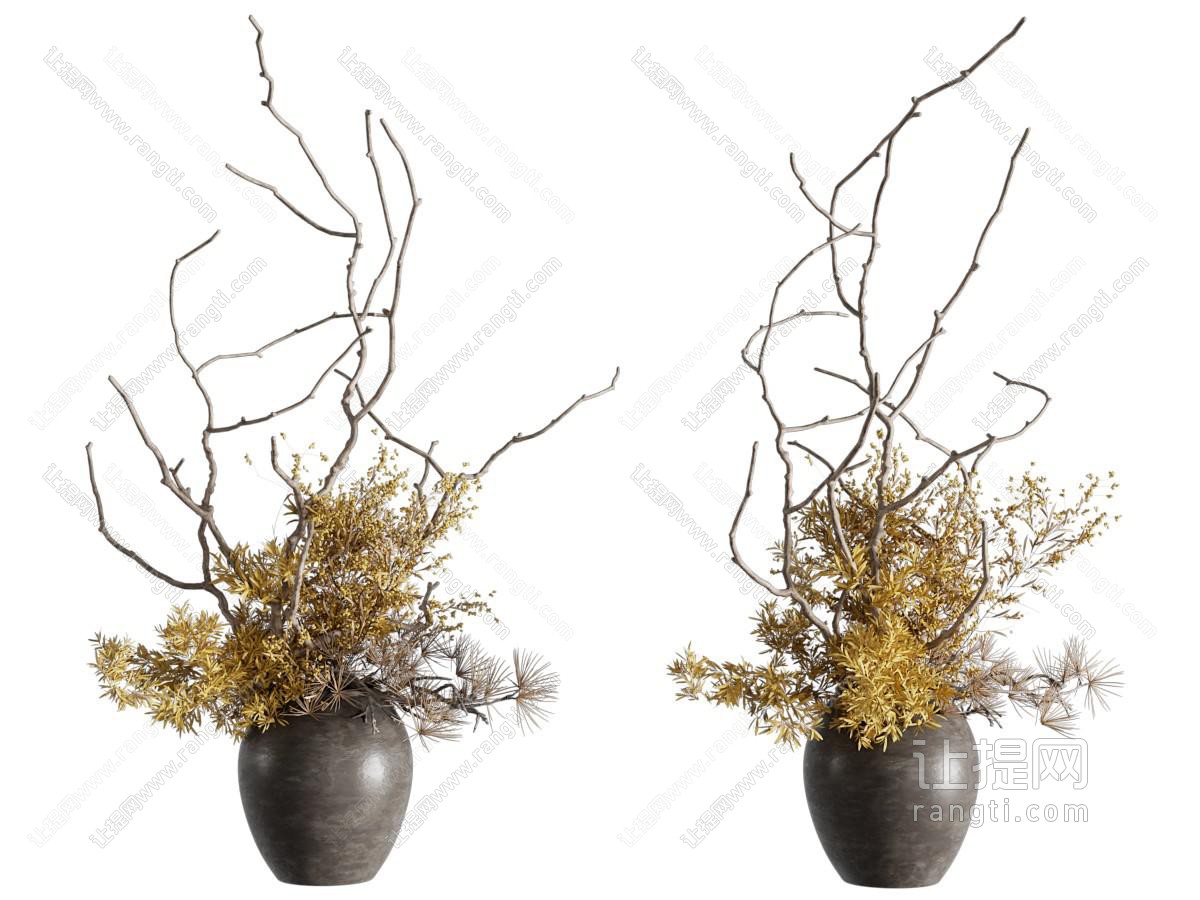 现代中古风花艺 花瓶花艺 花艺 花瓶