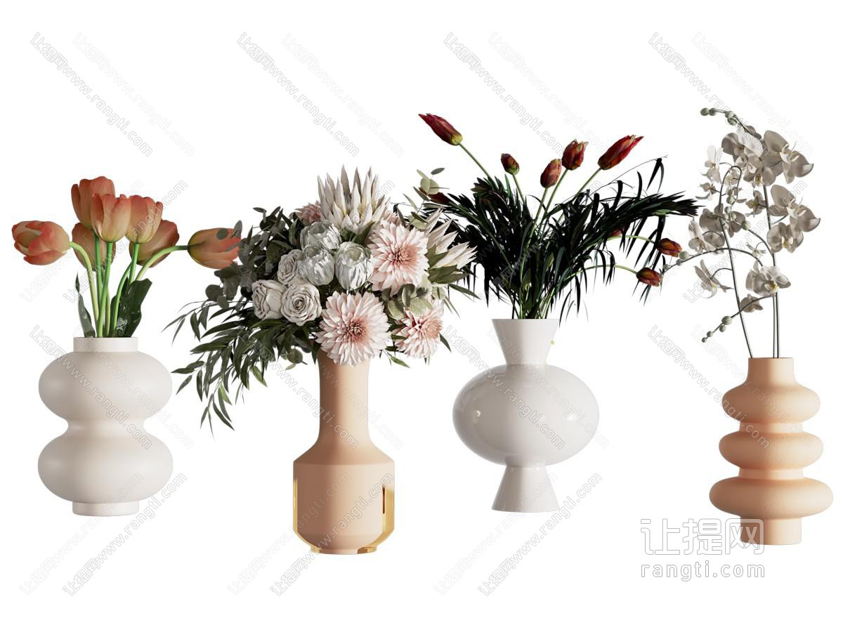 奶油花艺 鲜花花艺花卉 花瓶摆件 绿植摆件 复古挂画