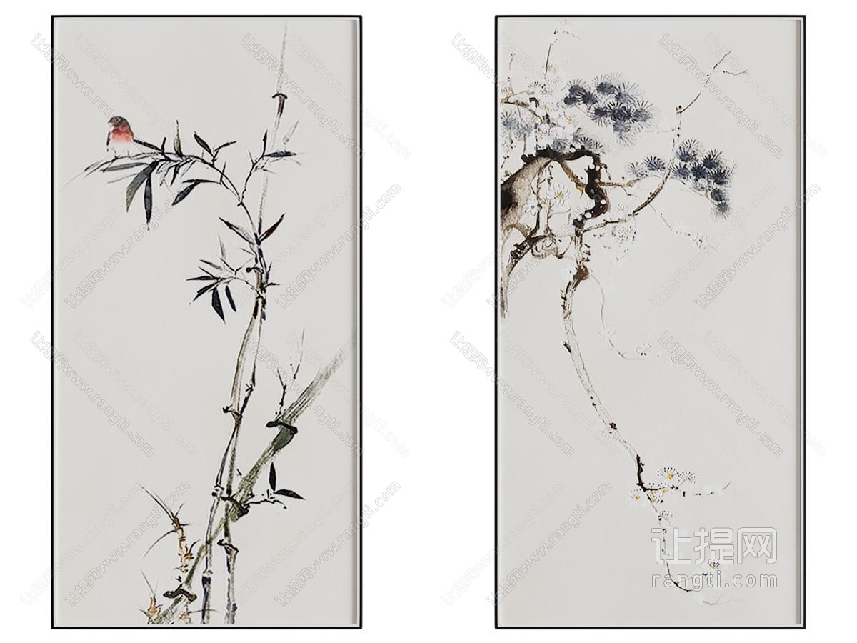 新中式植物画 挂画