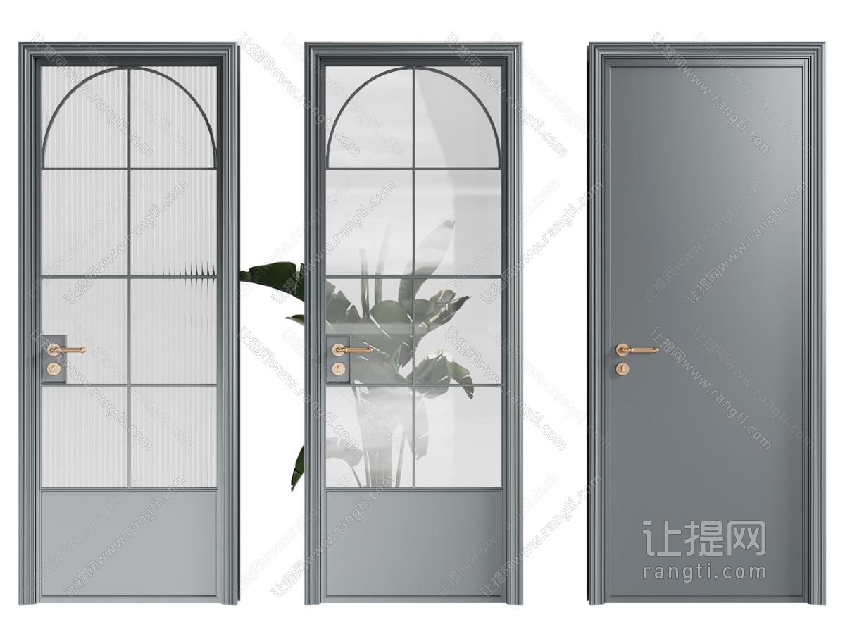 法式玻璃平开门 木门 房门
