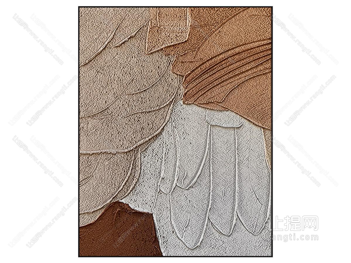 现代装饰挂画 肌理画