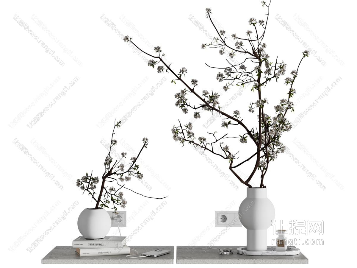 现代花瓶 花艺 桂花 插花