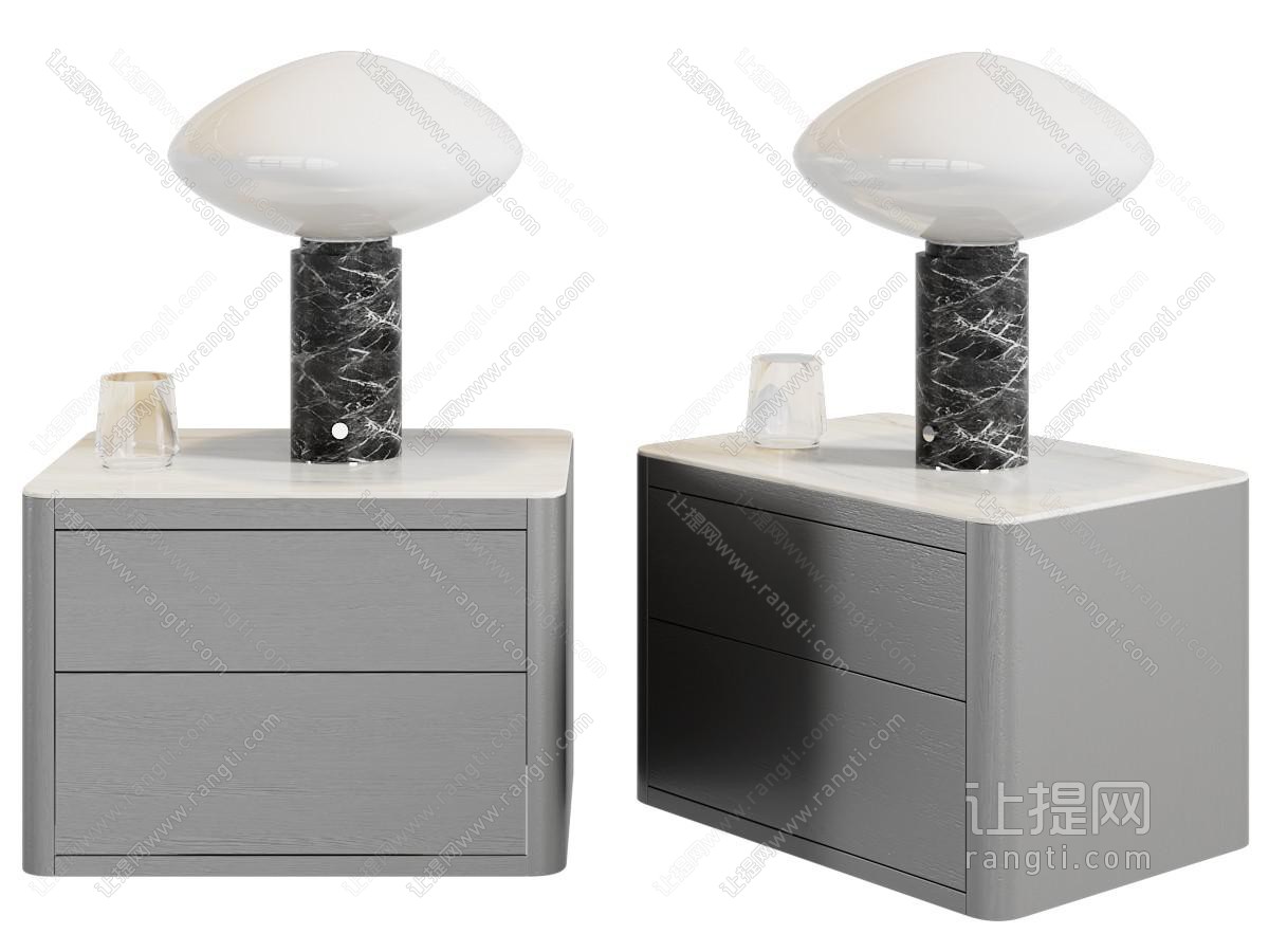 现代床头柜