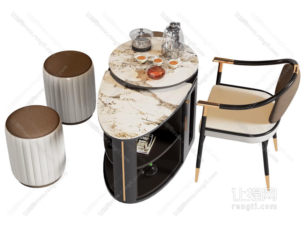 新中式餐桌椅组合