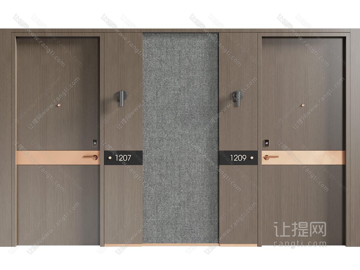 现代酒店房间门 宾馆密码门 平开门