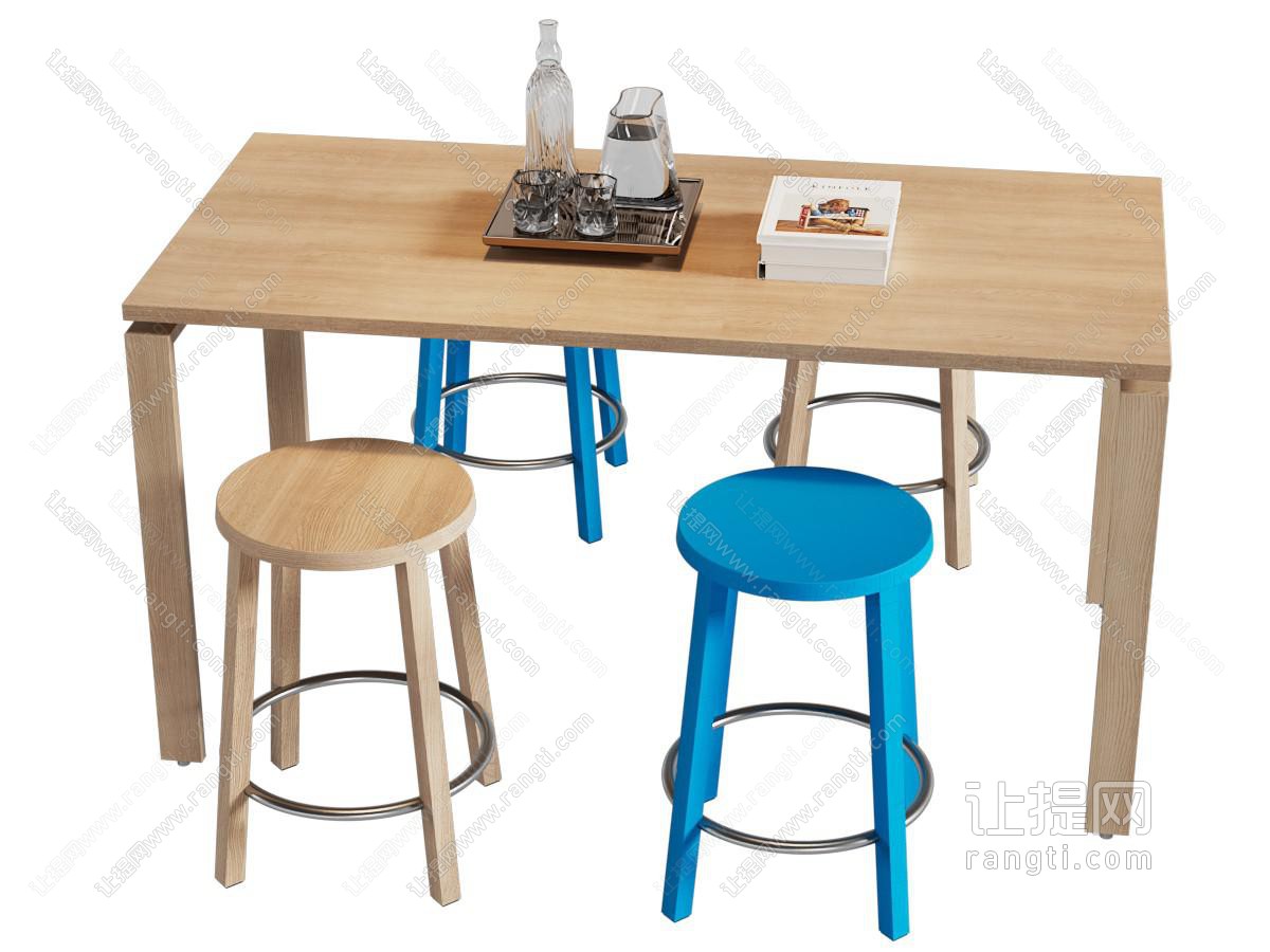 现代实木餐桌椅组合