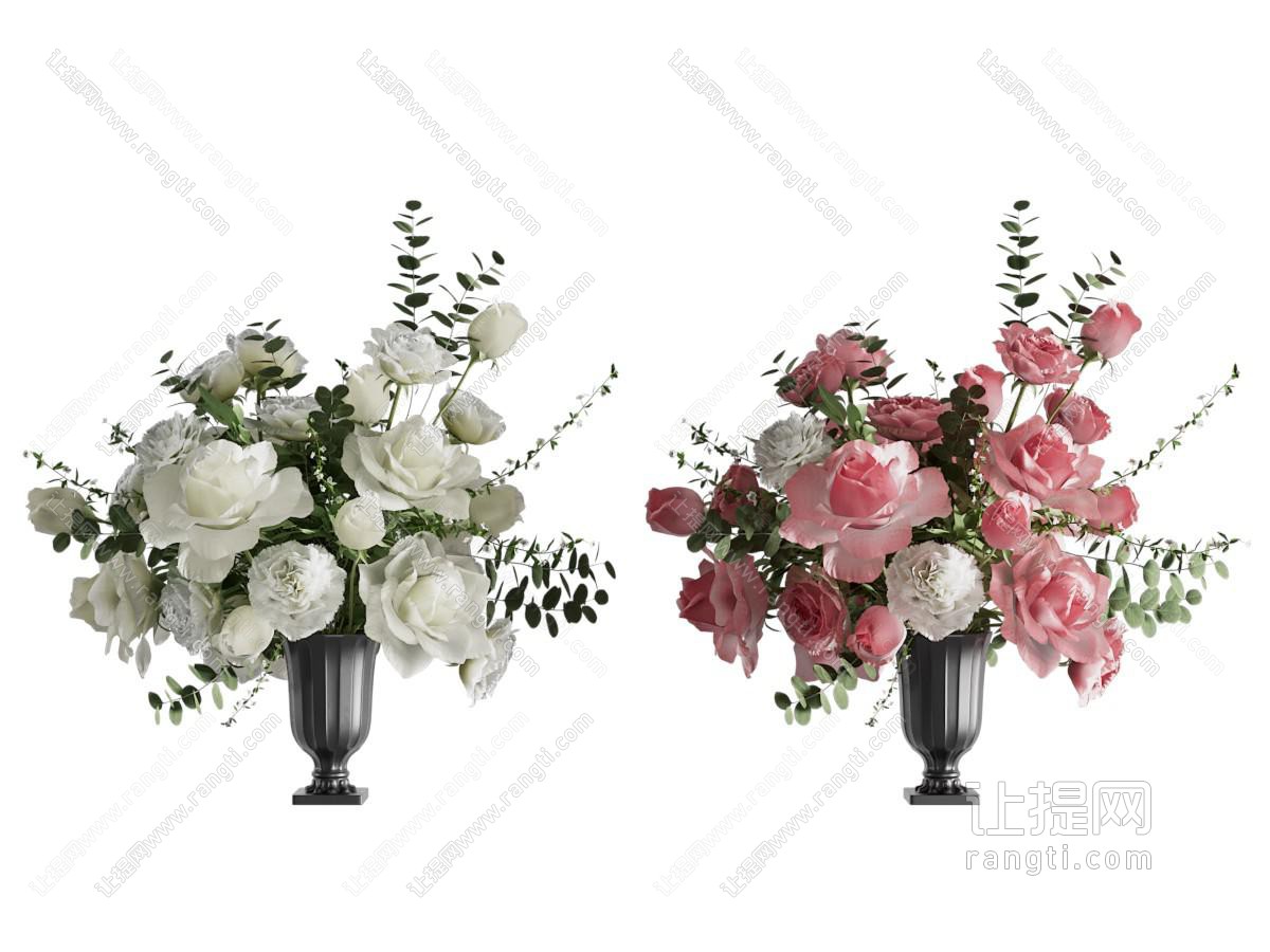 法式花瓶花卉