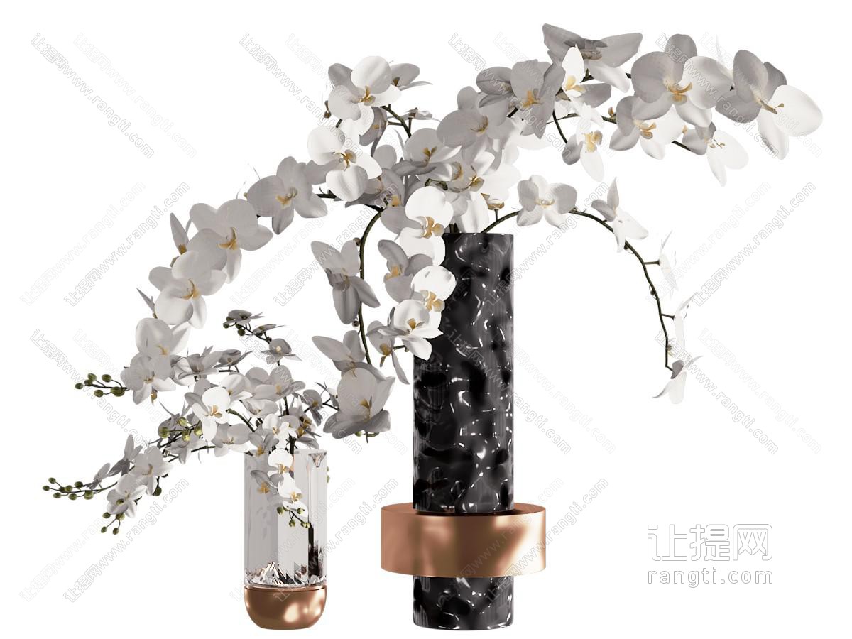 现代花瓶花卉