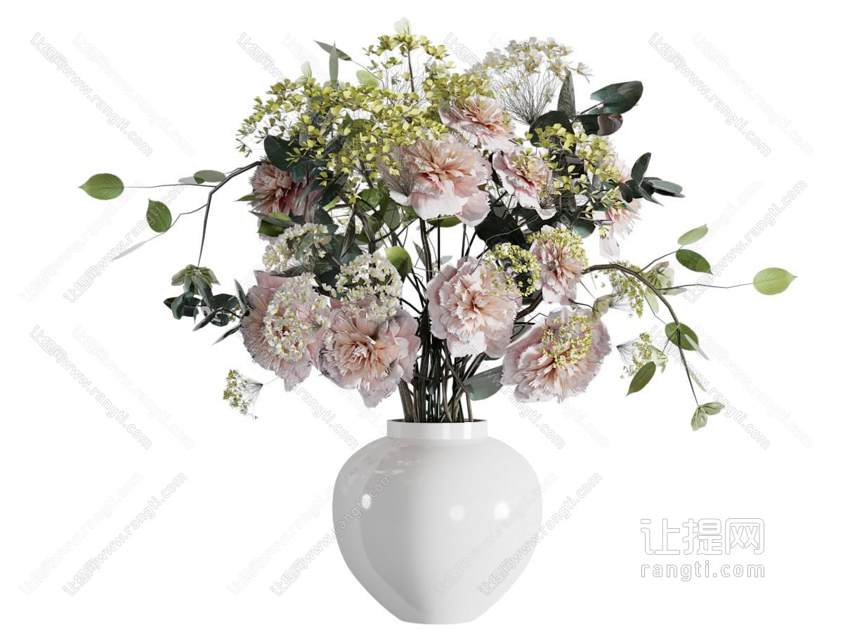 现代花瓶花卉