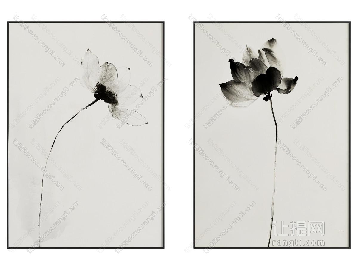 新中式水墨画 装饰挂画