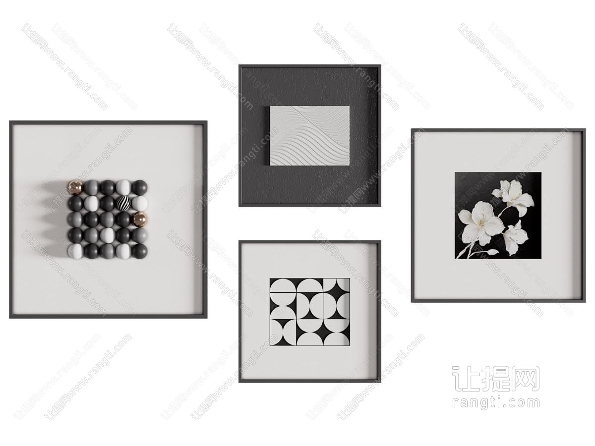 中古风立体画 艺术画 装饰挂画