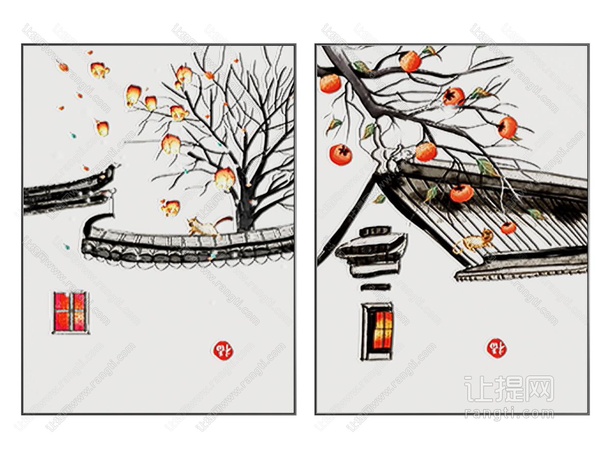 新中式装饰挂画