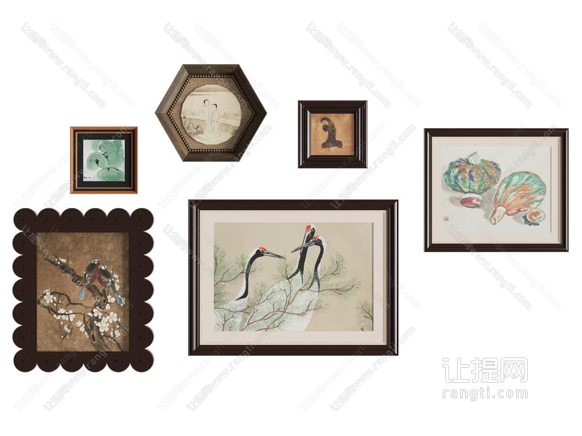 中古挂画 画框