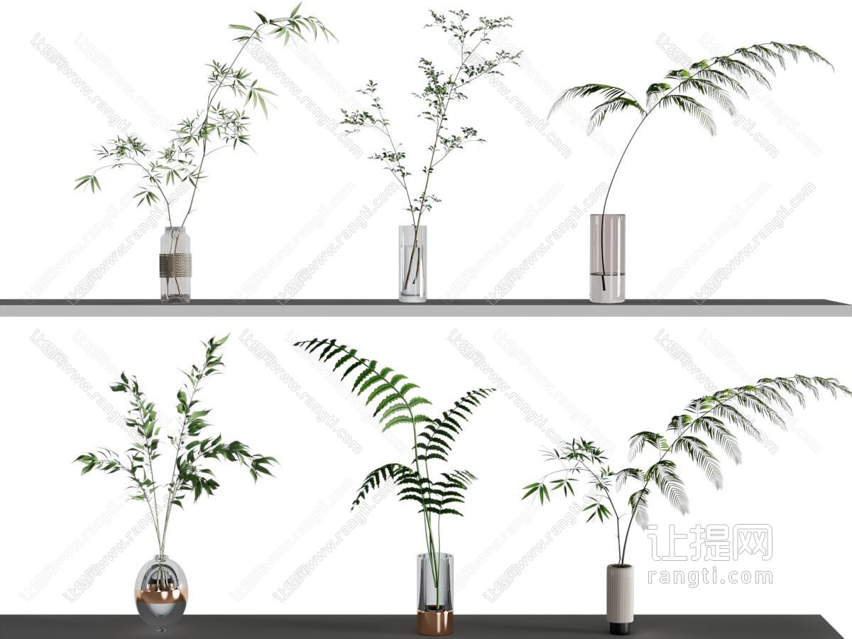 现代花瓶花卉