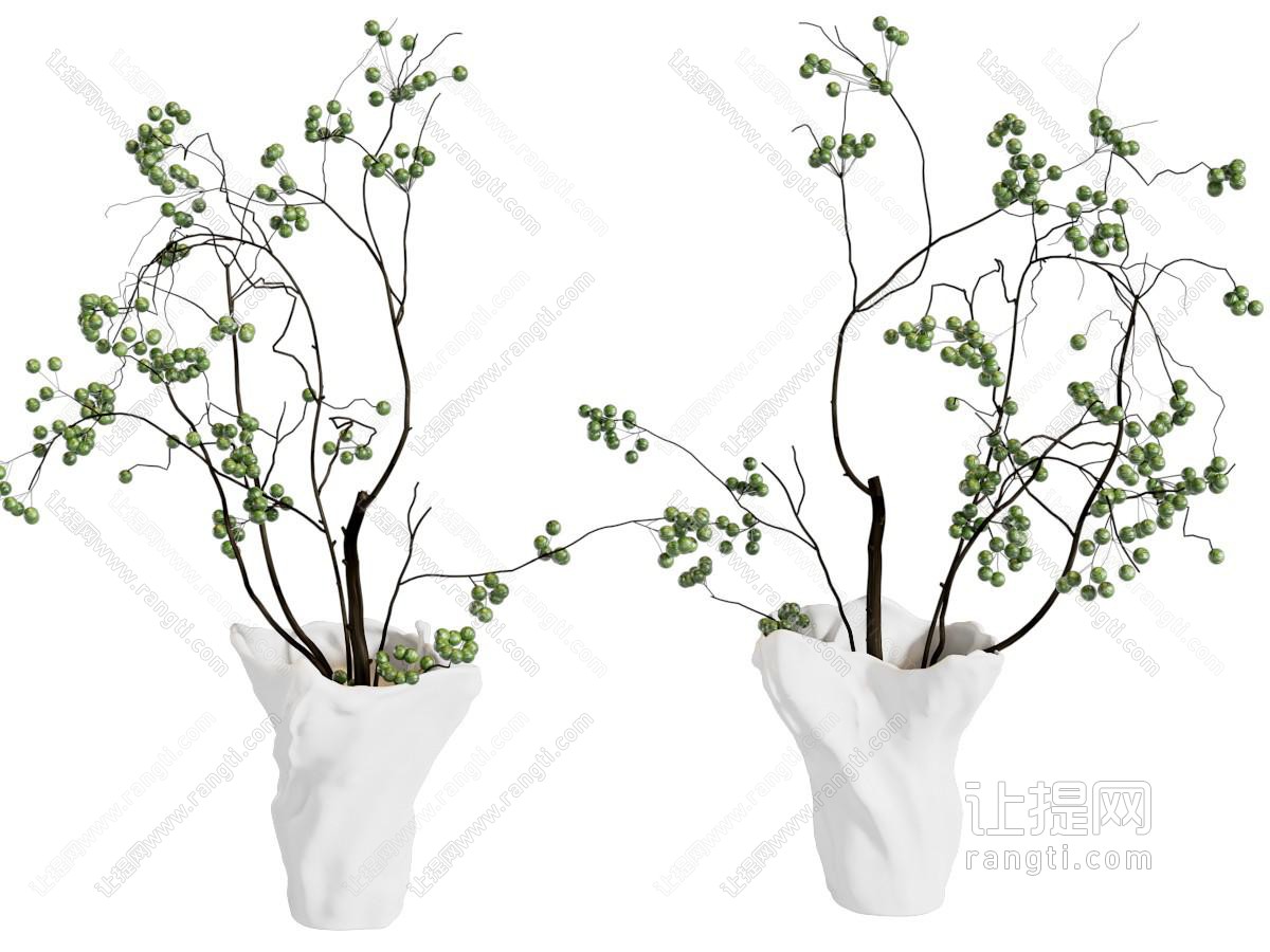现代花瓶花卉