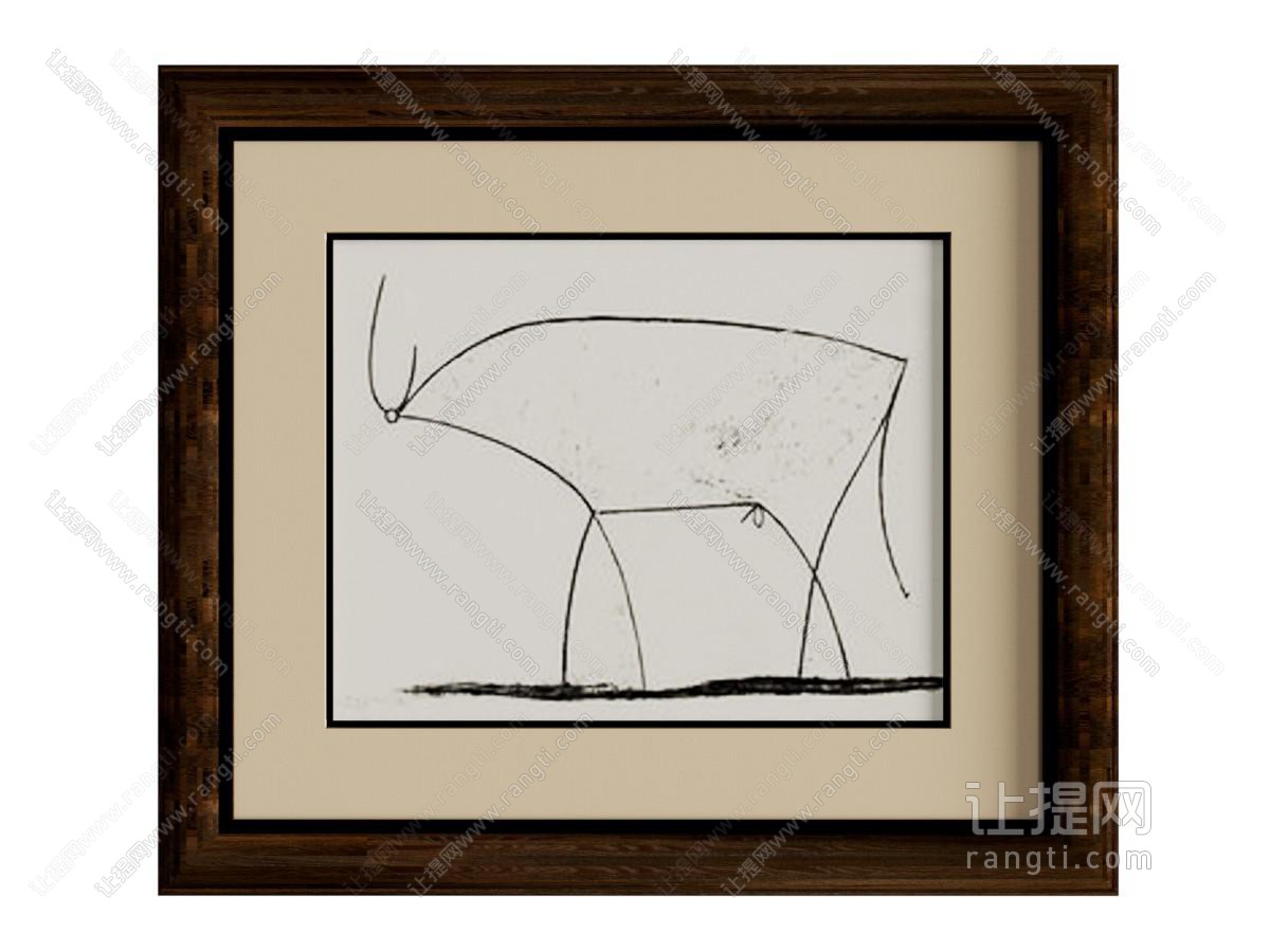 现代中古风装饰挂画