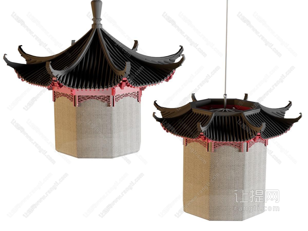 新中式吊灯 塔楼吊灯