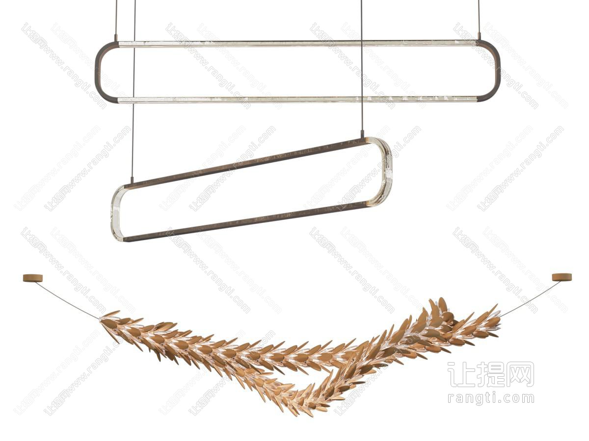 长吊灯 麦穗吊灯
