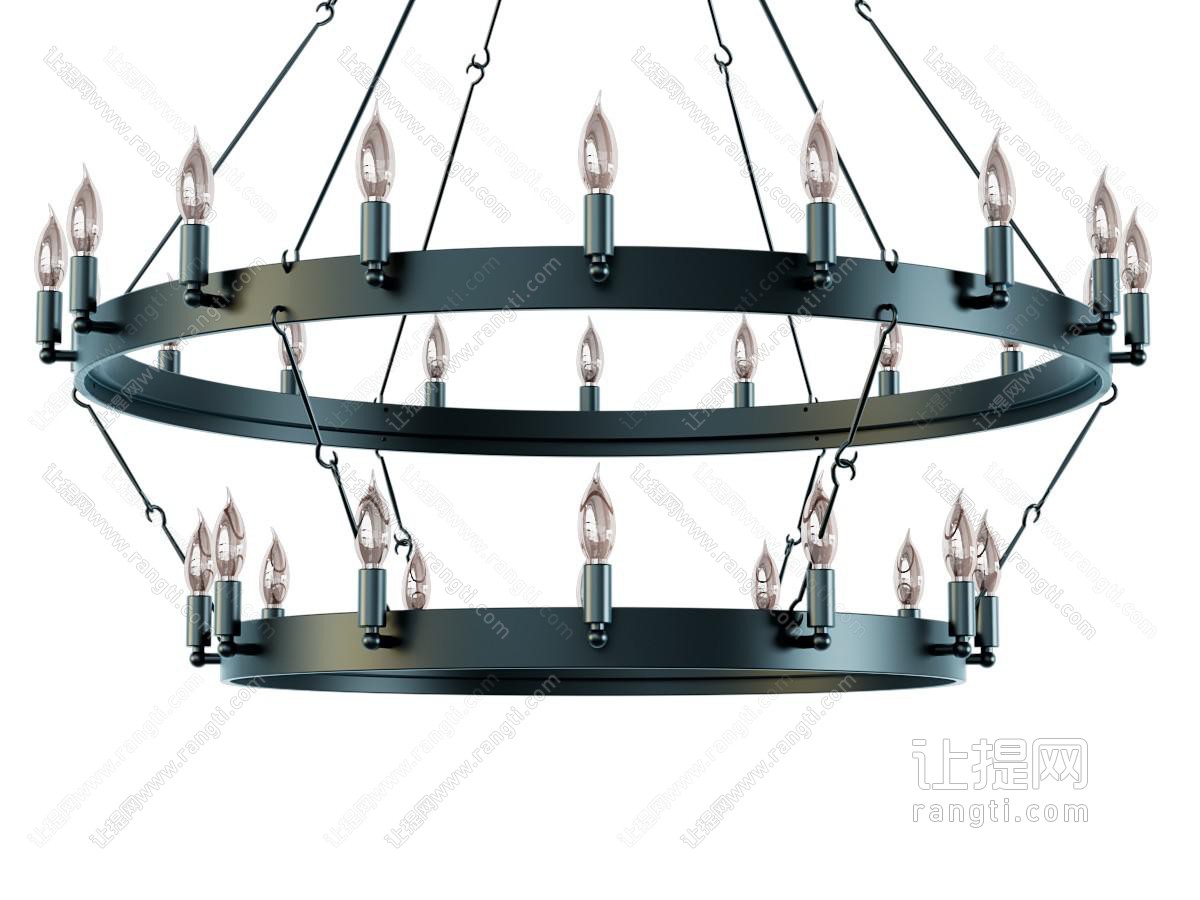 工业风loft烛台吊灯