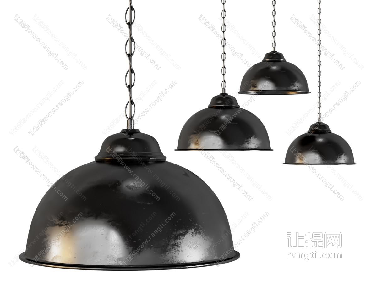 工业风loft金属灯罩吊灯